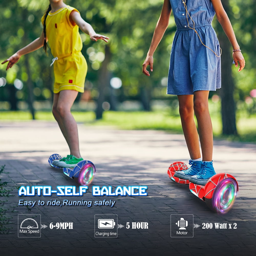 MOSTA All Terrain Self-Balance Scoote ,Electric Scooter Board for Kids & Adults with Bluetooth and Led Lights,6.5 inch,165 lbs capacity Perfect Gift