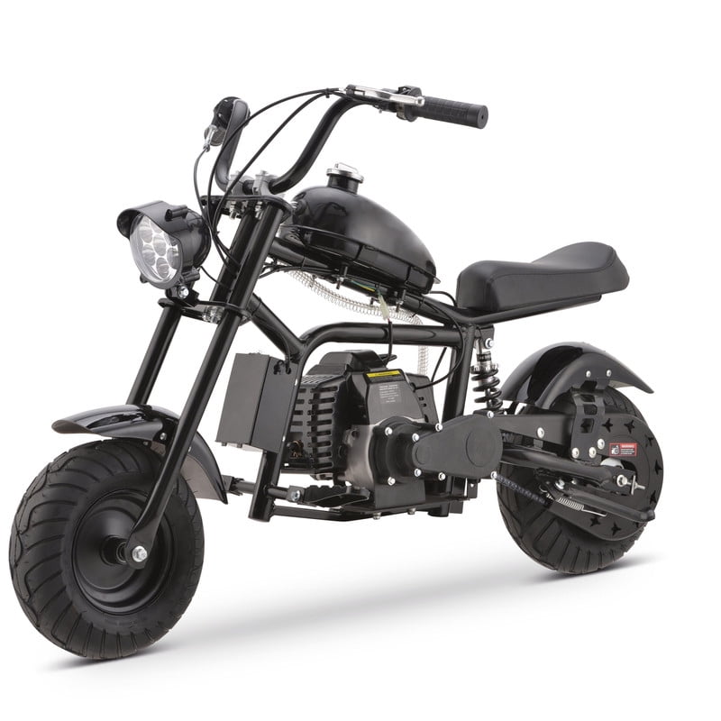 QEASET 49CC 2-Stroke Mini Bike,Gas Powered Dirt Bike,Off-Road Trail, with Big Headlight,Holiday Gifts