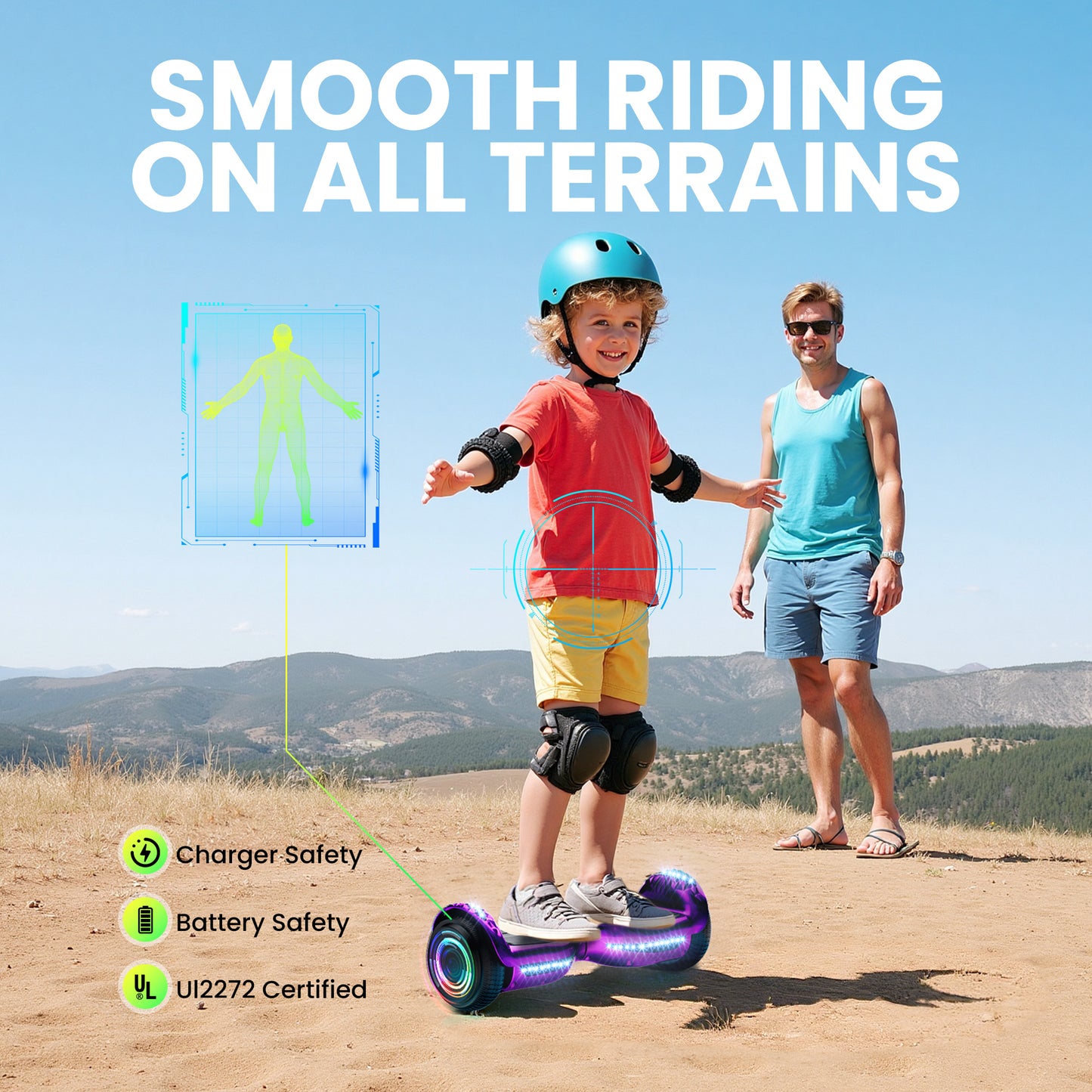 Mosta Electric Hoverboard with New Version Bluetooth Hover Board, Chrome and Design Color Self-Balance Electric Scooter