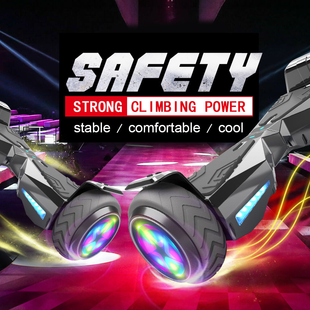 MOSTA All Terrain Self-Balance Scoote ,Electric Scooter Board for Kids & Adults with Bluetooth and Led Lights,6.5 inch,165 lbs capacity Perfect Gift