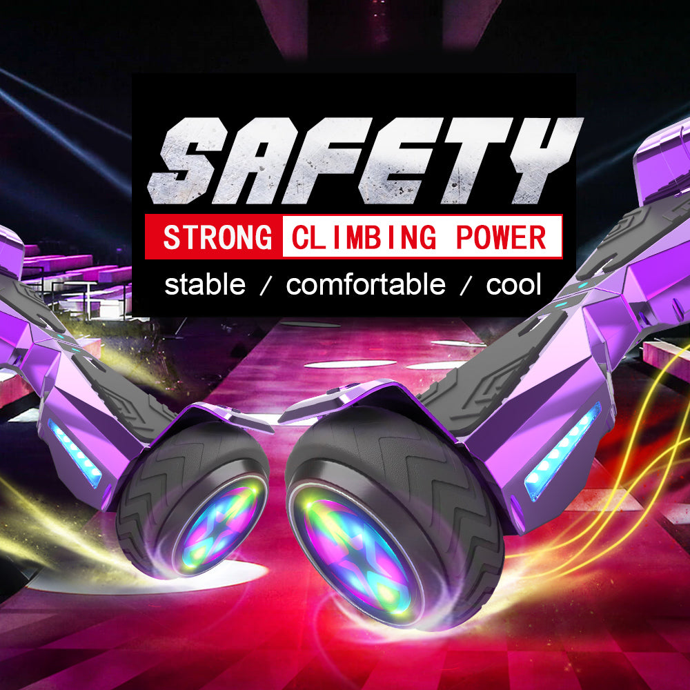 MOSTA All Terrain Self-Balance Scoote ,Electric Scooter Board for Kids & Adults with Bluetooth and Led Lights,6.5 inch,165 lbs capacity Perfect Gift