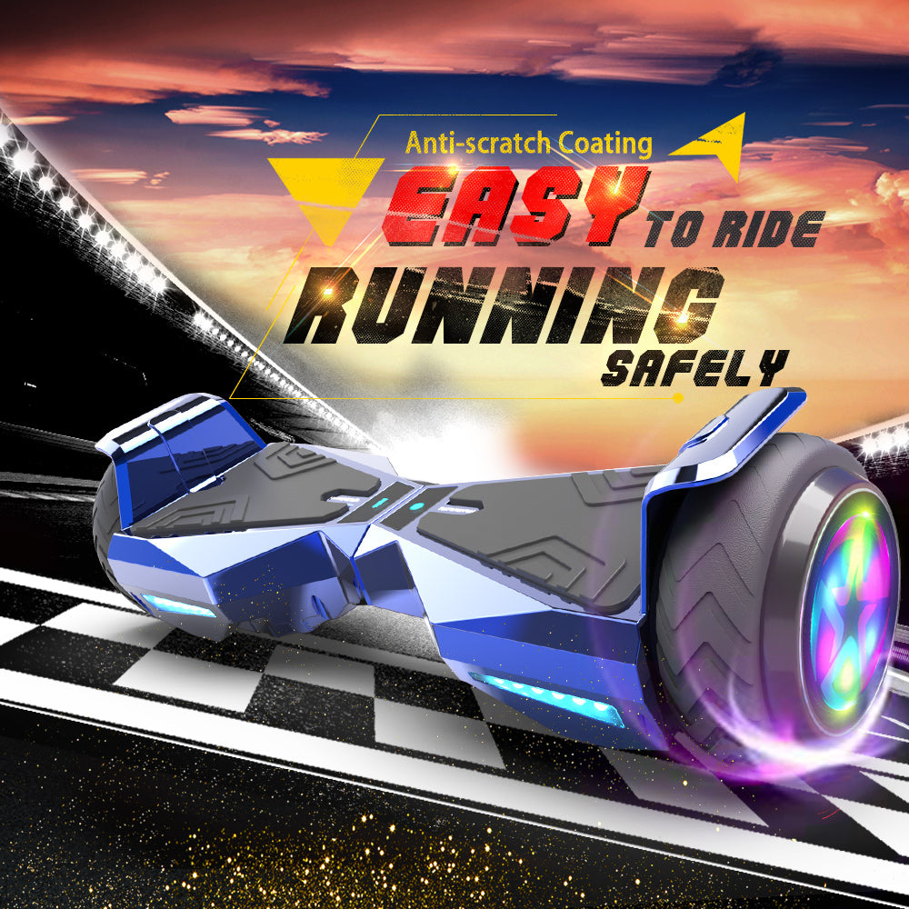 MOSTA All Terrain Self-Balance Scoote ,Electric Scooter Board for Kids & Adults with Bluetooth and Led Lights,6.5 inch,165 lbs capacity Perfect Gift