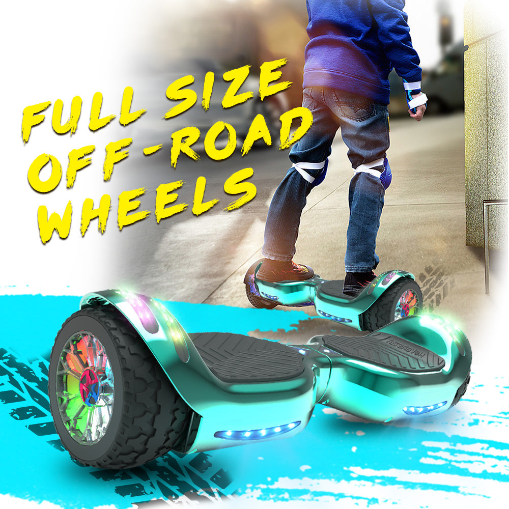 MOSTA All Terrain Self-Balance Scoote ,Electric Scooter Board for Kids & Adults with Bluetooth and Led Lights,6.5 inch,165 lbs capacity Perfect Gift