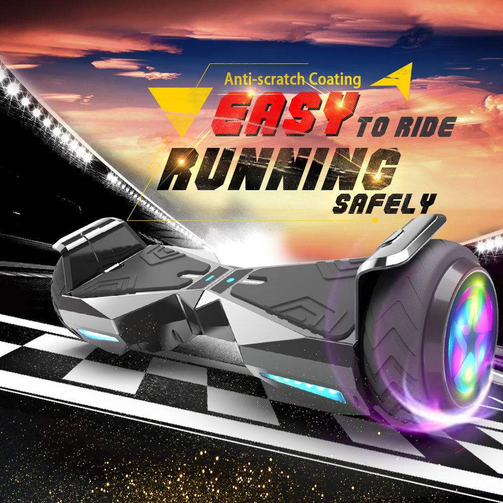 MOSTA All Terrain Self-Balance Scoote ,Electric Scooter Board for Kids & Adults with Bluetooth and Led Lights,6.5 inch,165 lbs capacity Perfect Gift