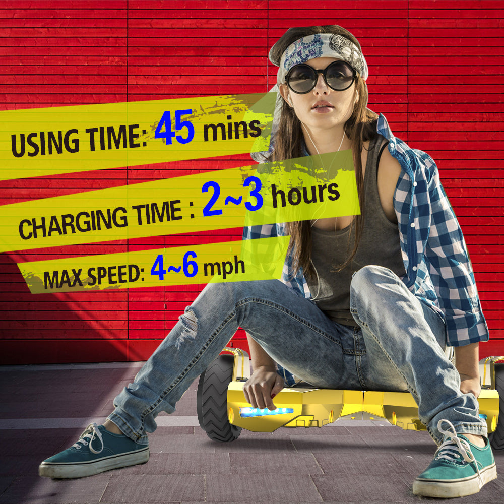 MOSTA All Terrain Self-Balance Scoote ,Electric Scooter Board for Kids & Adults with Bluetooth and Led Lights,6.5 inch,165 lbs capacity Perfect Gift