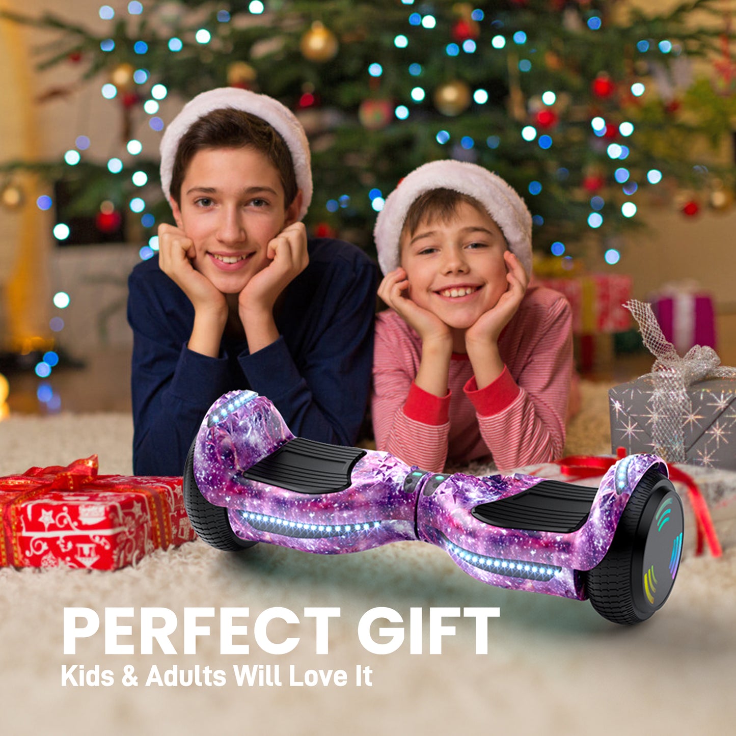 Mosta Electric Hoverboard with New Version Bluetooth Hover Board, Chrome and Design Color Self-Balance Electric Scooter