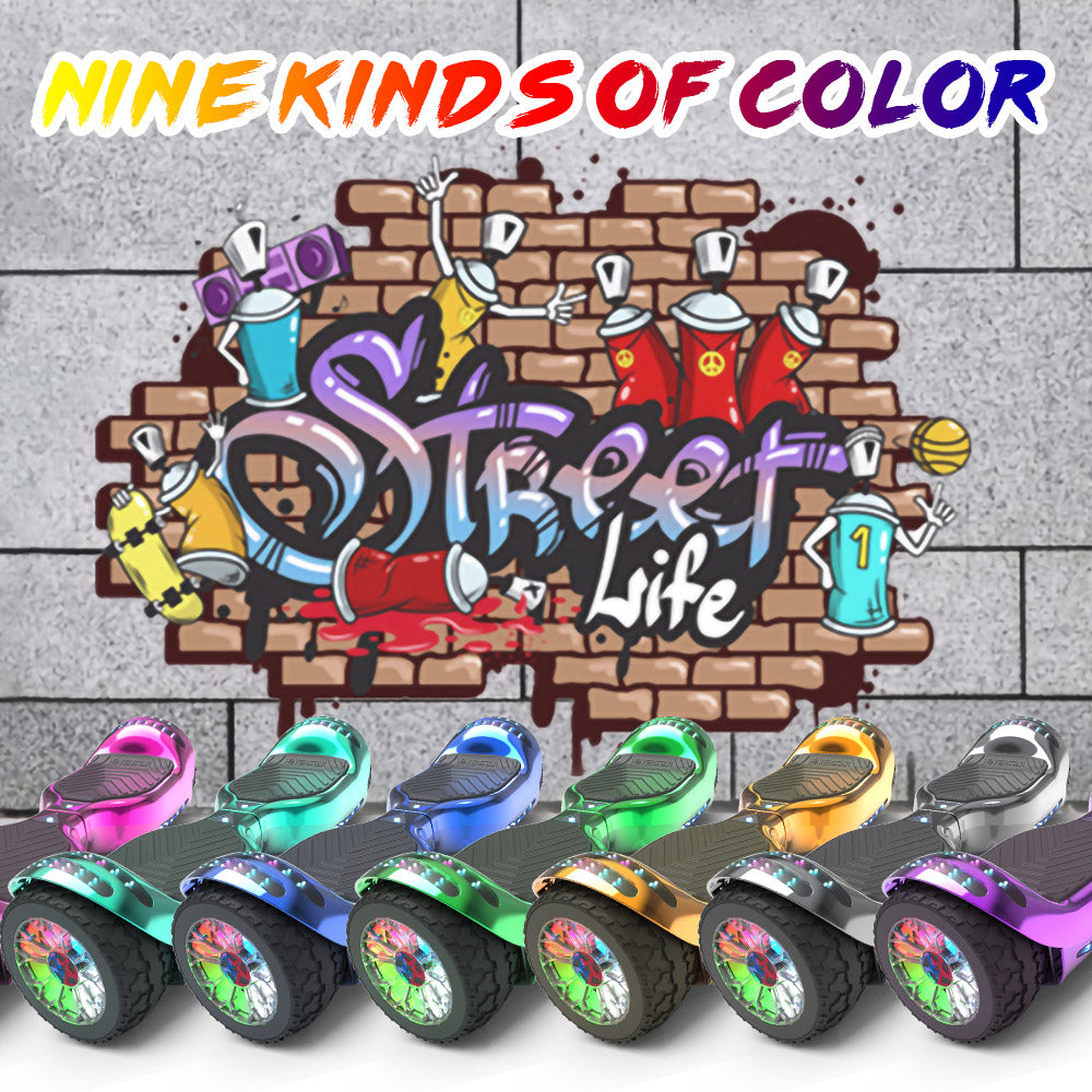 MOSTA All Terrain Self-Balance Scoote ,Electric Scooter Board for Kids & Adults with Bluetooth and Led Lights,6.5 inch,165 lbs capacity Perfect Gift