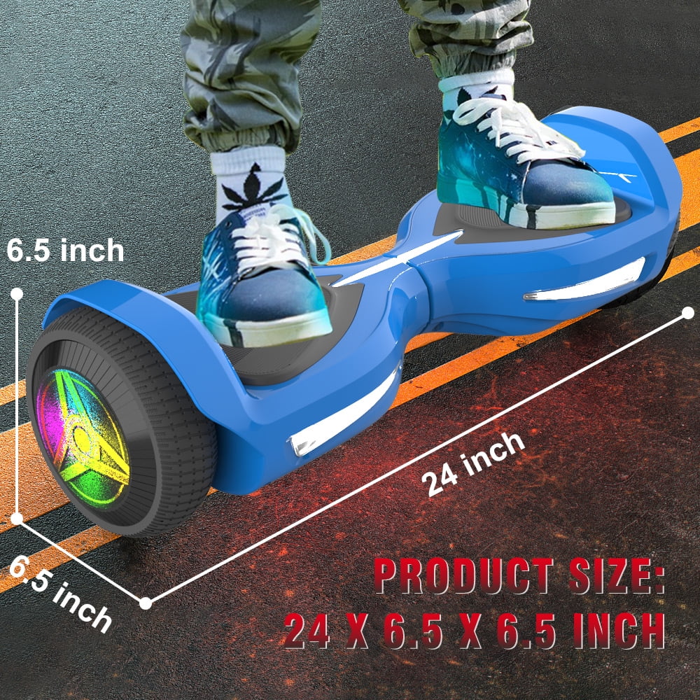 MOSTA All Terrain Self-Balance Scoote ,Electric Scooter Board for Kids & Adults with Bluetooth and Led Lights,6.5 inch, 9 Miles Max 165 lbs capacity Perfect Gift