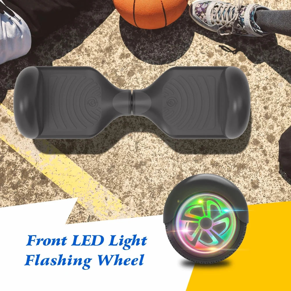 Mosta Hover Electric Scooter Board for Kids & Adults, 9 mph All Terrain Self-Balance Scooter with Bluetooth and Led Lights,6.5 inch,165 lbs capacity,LED Light,Suitable for boys and girls