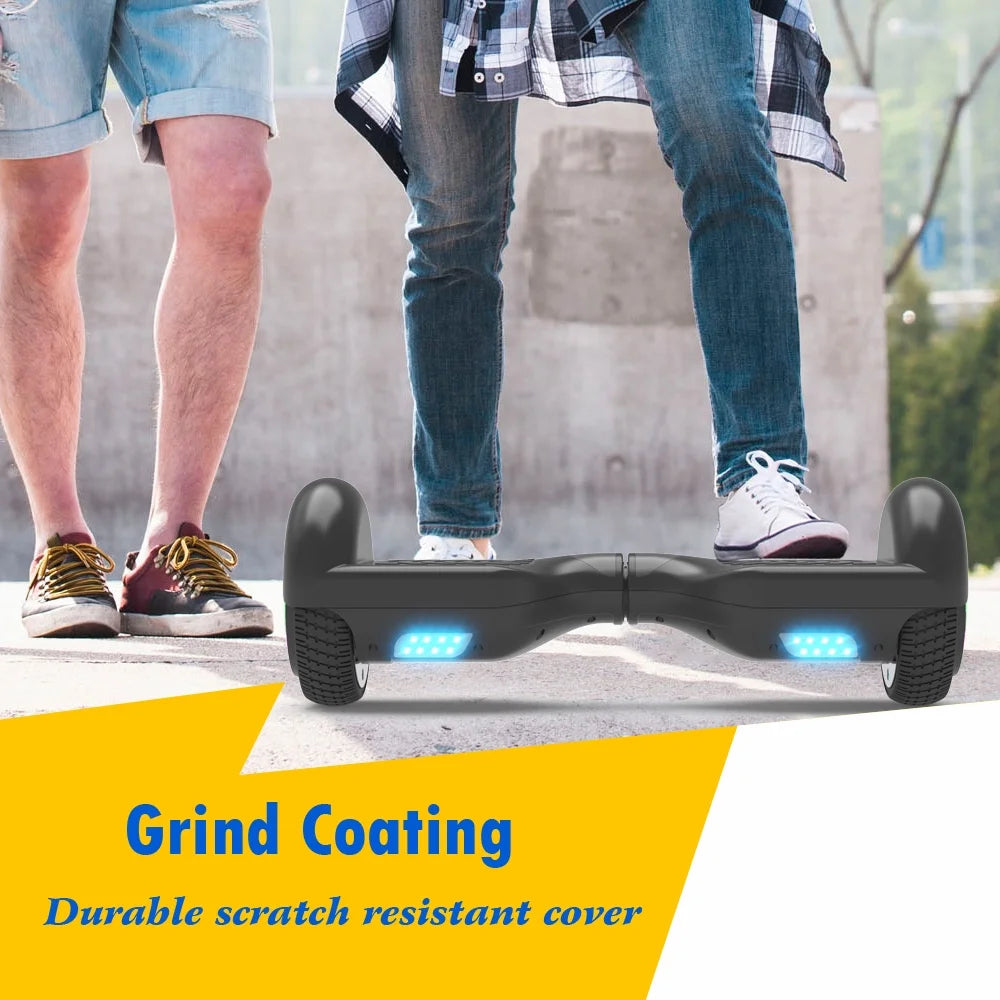 Mosta Hover Electric Scooter Board for Kids & Adults, 9 mph All Terrain Self-Balance Scooter with Bluetooth and Led Lights,6.5 inch,165 lbs capacity,LED Light,Suitable for boys and girls
