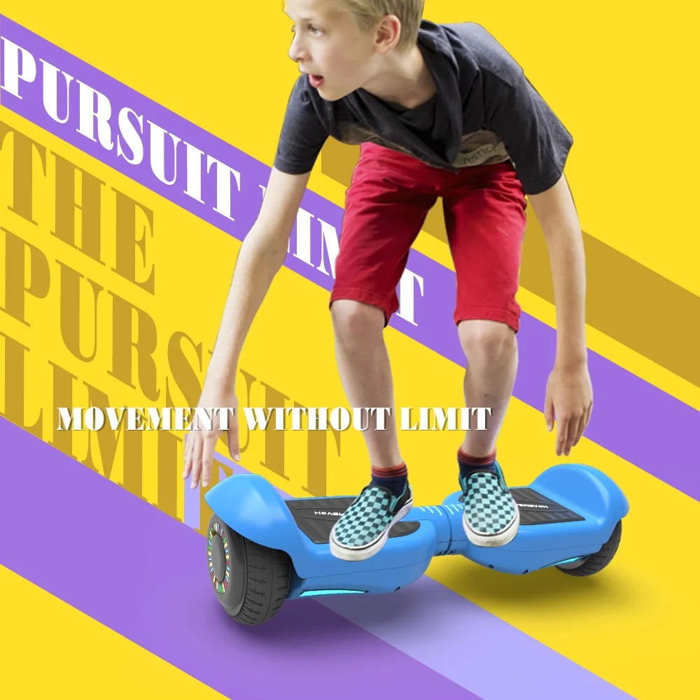 Mosta Hover Electric Scooter Board for Kids & Adults, 9 mph All Terrain Self-Balance Scooter with Bluetooth and Led Lights,6.5 inch,165 lbs capacity,LED Light,Suitable for boys and girls