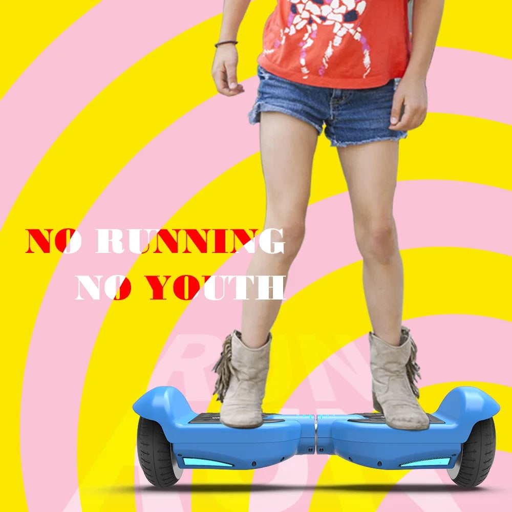 Mosta Hover Electric Scooter Board for Kids & Adults, 9 mph All Terrain Self-Balance Scooter with Bluetooth and Led Lights,6.5 inch,165 lbs capacity,LED Light,Suitable for boys and girls