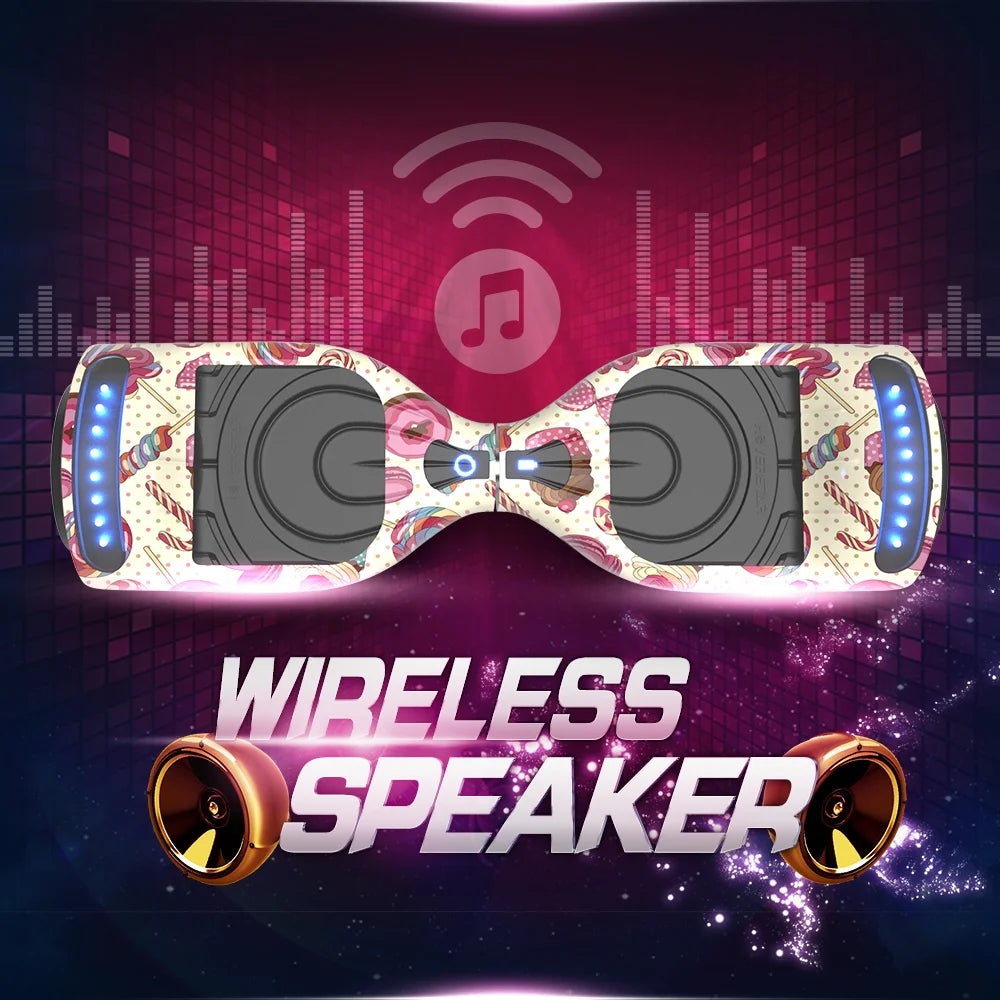 MOSTA All Terrain Self-Balance Scoote ,Electric Scooter Board for Kids & Adults with Bluetooth and Led Lights,6.5 inch,165 lbs capacity Perfect Gift