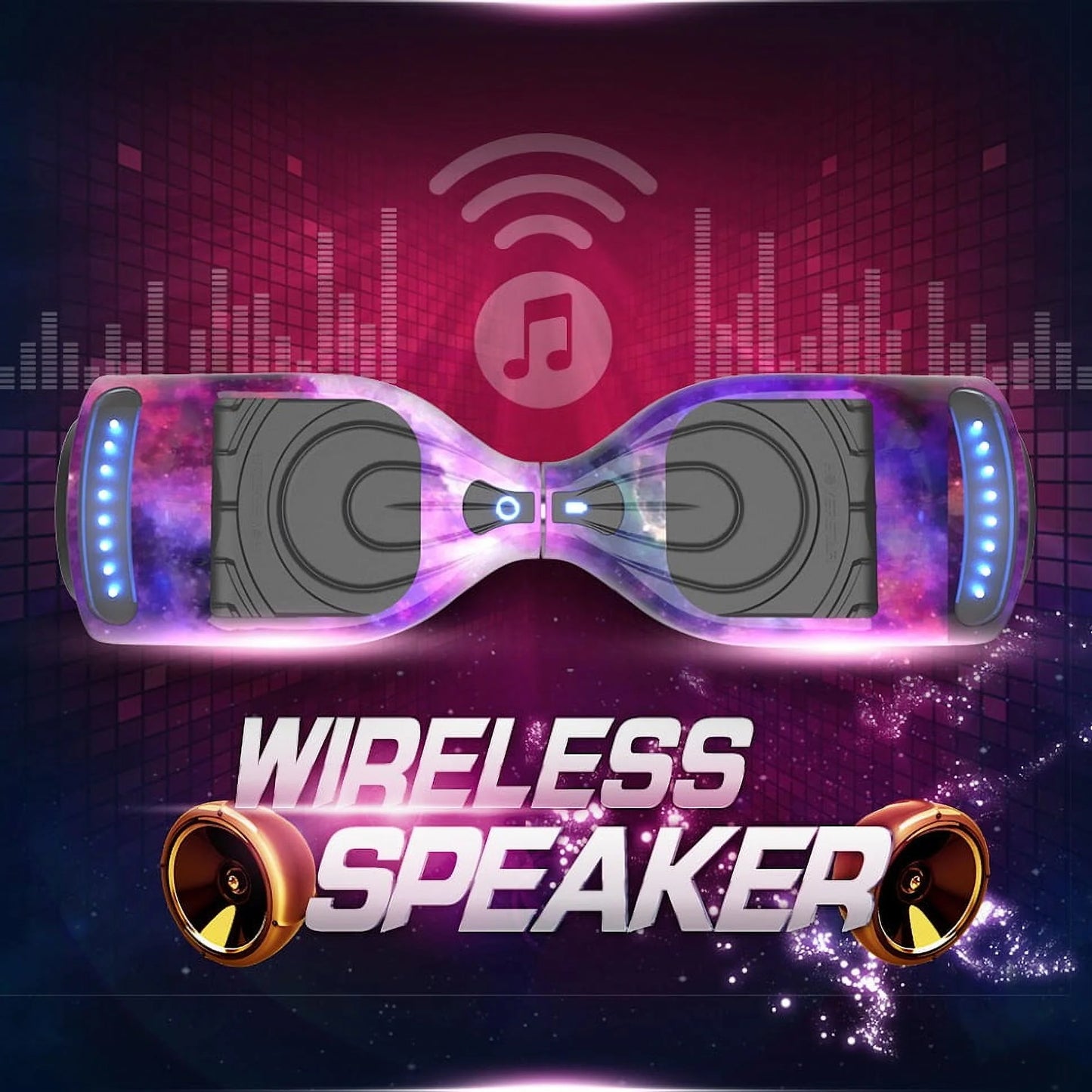 MOSTA All Terrain Self-Balance Scoote ,Electric Scooter Board for Kids & Adults with Bluetooth and Led Lights,6.5 inch,165 lbs capacity Perfect Gift