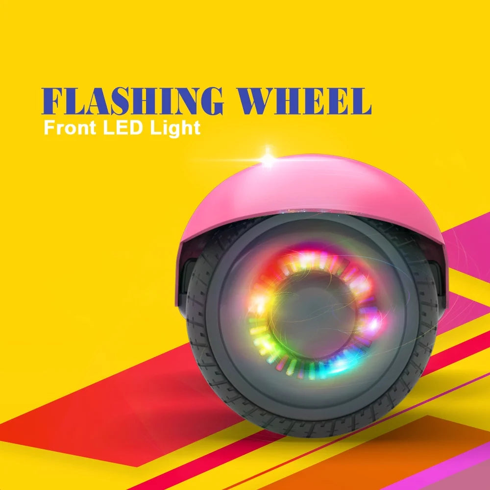 Mosta Hover Electric Scooter Board for Kids & Adults, 9 mph All Terrain Self-Balance Scooter with Bluetooth and Led Lights,6.5 inch,165 lbs capacity,LED Light,Suitable for boys and girls