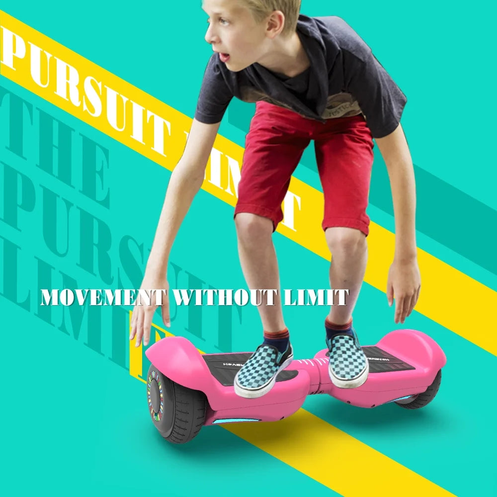Mosta Hover Electric Scooter Board for Kids & Adults, 9 mph All Terrain Self-Balance Scooter with Bluetooth and Led Lights,6.5 inch,165 lbs capacity,LED Light,Suitable for boys and girls