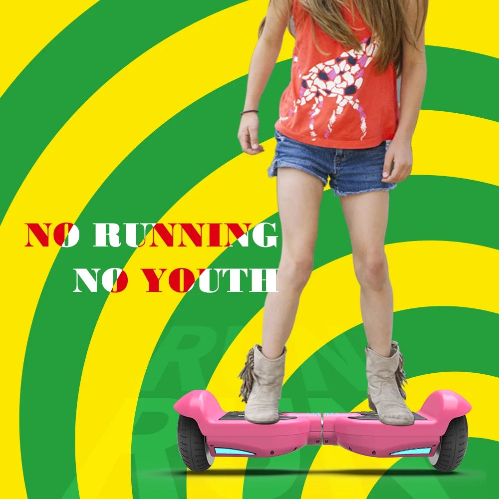 Mosta Hover Electric Scooter Board for Kids & Adults, 9 mph All Terrain Self-Balance Scooter with Bluetooth and Led Lights,6.5 inch,165 lbs capacity,LED Light,Suitable for boys and girls