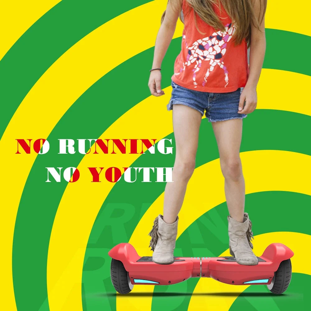 Mosta Hover Electric Scooter Board for Kids & Adults, 9 mph All Terrain Self-Balance Scooter with Bluetooth and Led Lights,6.5 inch,165 lbs capacity,LED Light,Suitable for boys and girls