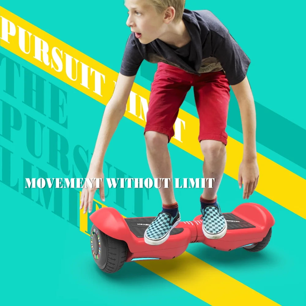 Mosta Hover Electric Scooter Board for Kids & Adults, 9 mph All Terrain Self-Balance Scooter with Bluetooth and Led Lights,6.5 inch,165 lbs capacity,LED Light,Suitable for boys and girls