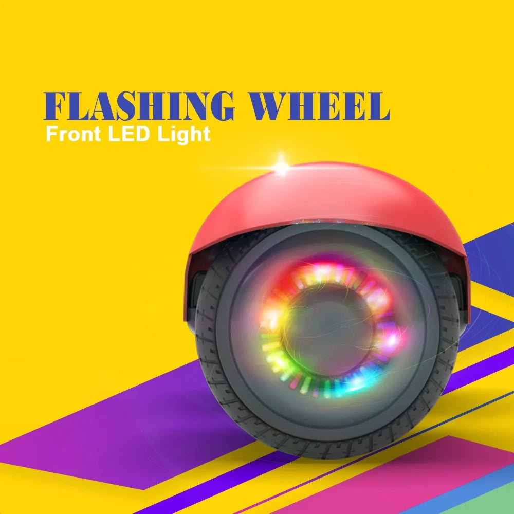 Mosta Hover Electric Scooter Board for Kids & Adults, 9 mph All Terrain Self-Balance Scooter with Bluetooth and Led Lights,6.5 inch,165 lbs capacity,LED Light,Suitable for boys and girls