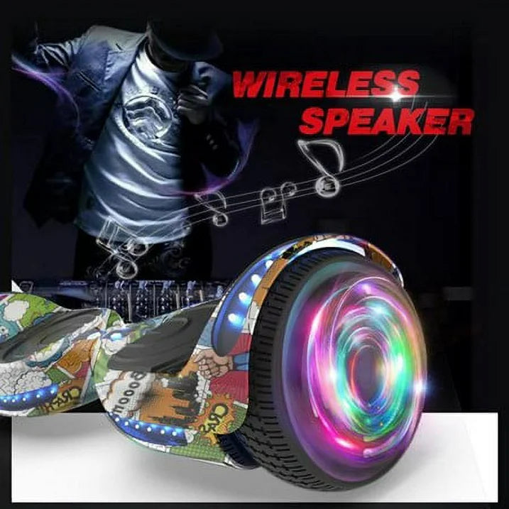 MOSTA All Terrain Self-Balance Scoote ,Electric Scooter Board for Kids & Adults with Bluetooth and Led Lights,6.5 inch,165 lbs capacity Perfect Gift