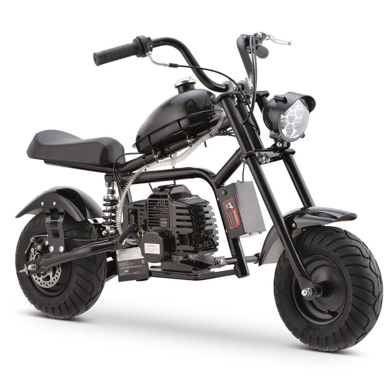 QEASET 49CC 2-Stroke Mini Bike,Gas Powered Dirt Bike,Off-Road Trail, with Big Headlight,Holiday Gifts
