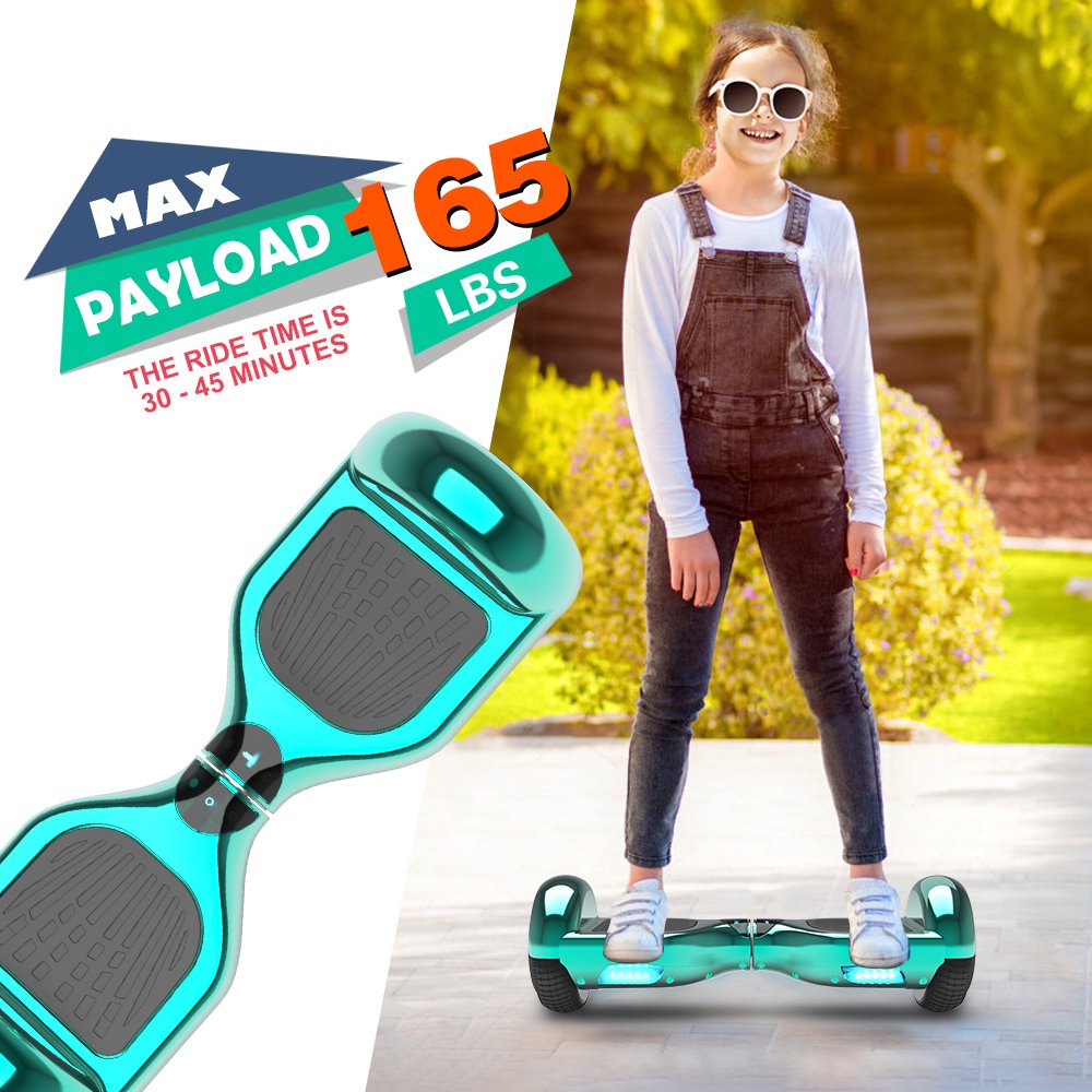 MOSTA All Terrain Self-Balance Scoote ,Electric Scooter Board for Kids & Adults with Bluetooth and Led Lights,6.5 inch,165 lbs capacity Perfect Gift