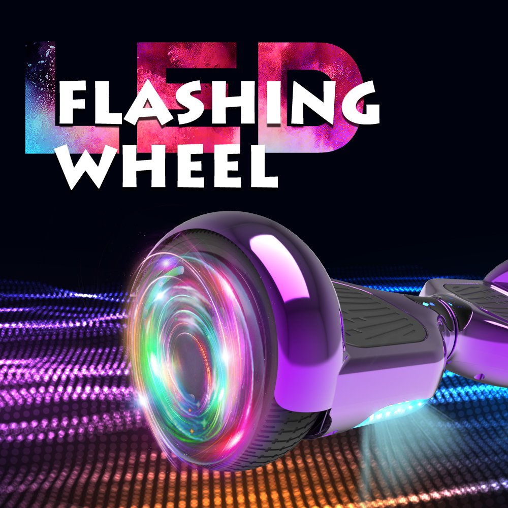 MOSTA All Terrain Self-Balance Scoote ,Electric Scooter Board for Kids & Adults with Bluetooth and Led Lights,6.5 inch,165 lbs capacity Perfect Gift