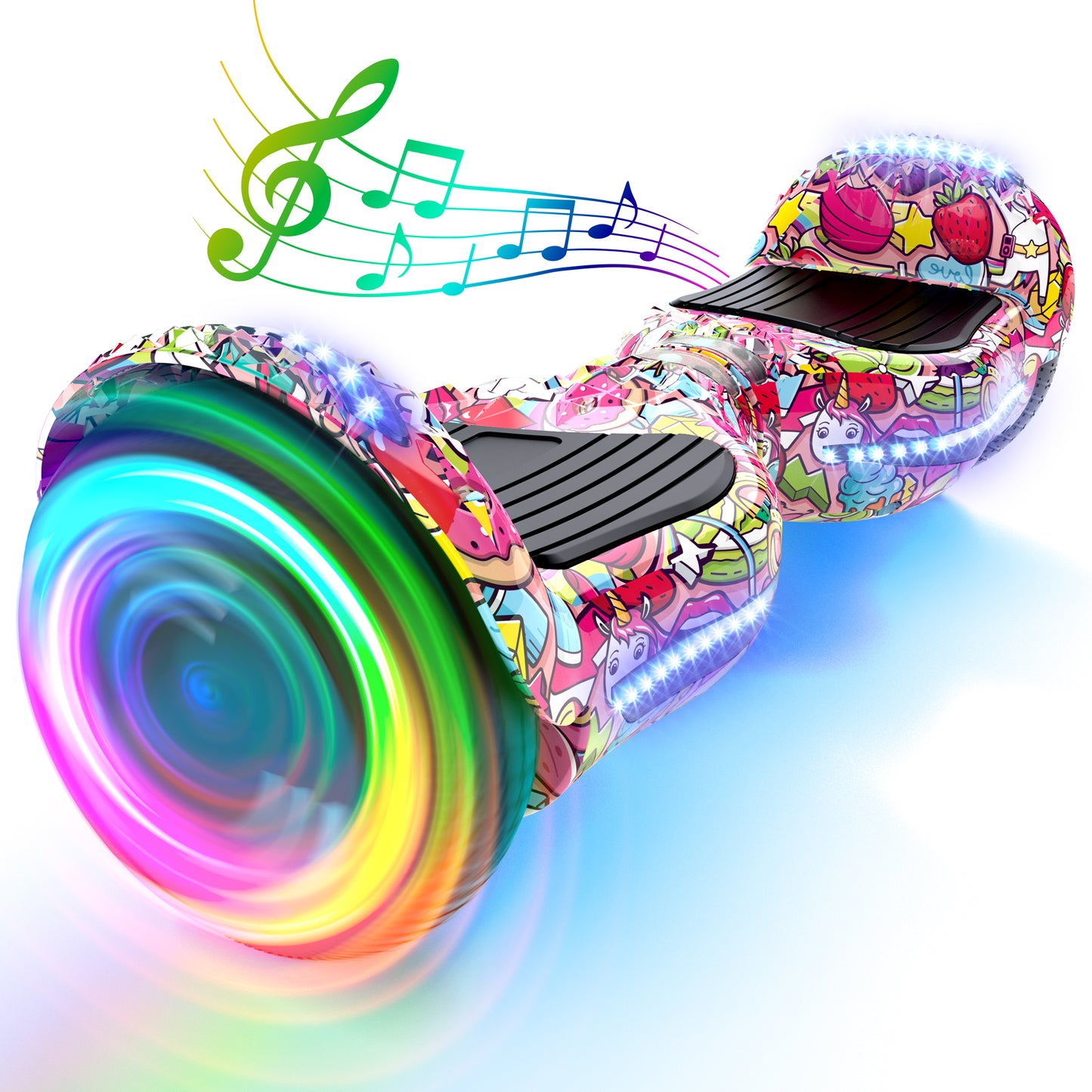 Mosta Electric Hoverboard with New Version Bluetooth Hover Board, Chrome and Design Color Self-Balance Electric Scooter