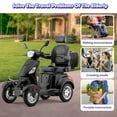 Tcdjtc 4 Wheel Mobility Scooters for Seniors, Adult Scooter with 800W Motor, Motorized Scooter for Adults, Heavy Duty Electric Scooter with 500 lb Capacity, 31 Miles Long Range, Instructions Included