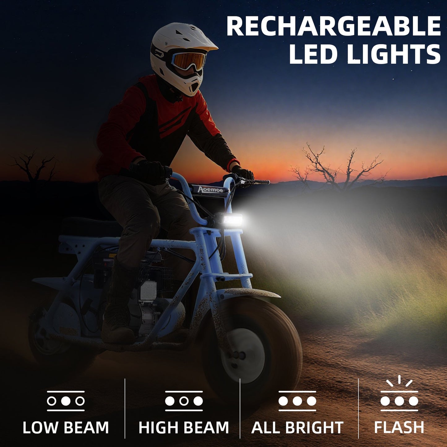 MOSTA  Mini Bike, Gas Dirt Bike, Minibike, Gas Powered Mini Bikes for Adults, 99cc-4 Stroke Pit Bikes with Led, Dirtbike Max Load 200 Lbs, Speed 34.5 KM/H, Perfect Gift