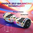 Electric Scooter with Bluetooth Speakers, Hover Off Road Board Electric Scooter with LED Lights & 400W Motor, Kids Scooter with 9MPH Max Speed, Tcdjtc Self-Balance Scooter for Kids