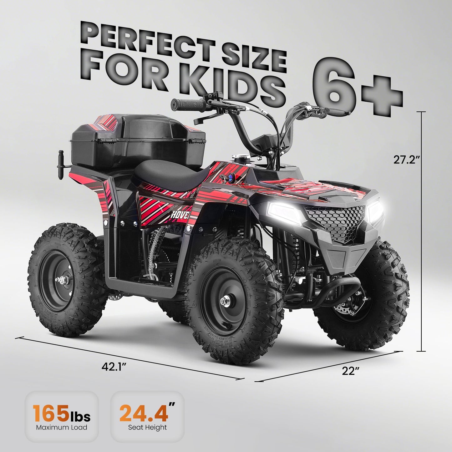 Pescroa 40CC 4-Stroke Ride-On, Gas Ride-On, Gas Ride-On with 15.5 MPH Max Speed, Dual Spring Suspension, Ride-On with 25 Miles Max Range
