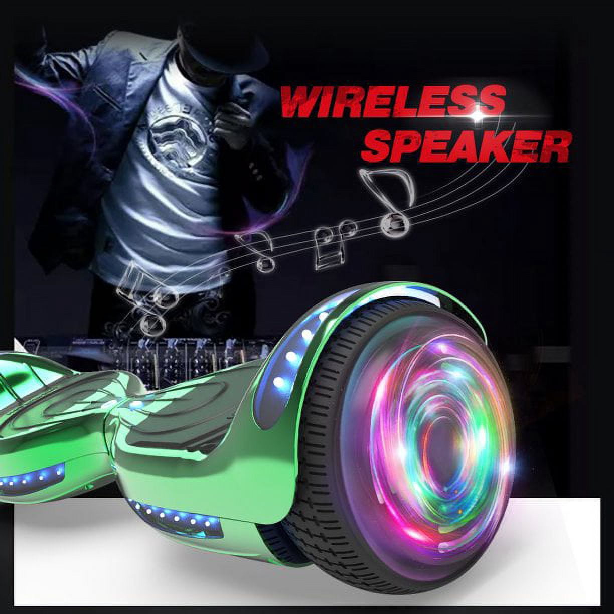Hoverstar Flash Wheel Hoverboard 6.5 In., Bluetooth Speaker with LED Light, Self Balancing Wheel, Electric Scooter