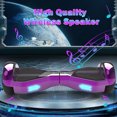 Tcdjtc Hover Self-Balance Scooter for Kids Board, Off Road Electric Scooter with LED Lights & 400W Motor, Electric Scooter with Bluetooth Speakers, Kids Scooter with 9MPH Max Speed