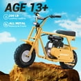 Tcdjtc 99cc Gas Powered Mini Dirt Bike, 21MPH Off-Road Motorcycle for Kids and Adults, Dual Disc Brakes, Rear Suspension, As Gifts for Kids, Halloween Gift, Christmas Gift