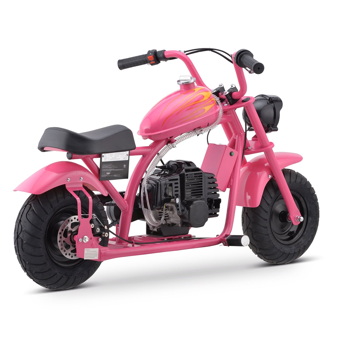 Aoemoe Gas Mini Chopper Bike, DB004 Model 49.4 CC 2-Stroke Powered Mini Bike, Pink