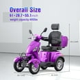 Tcdjtc 4 Wheel Mobility Scooters for Seniors, Adult Scooter with 800W Motor, Motorized Scooter for Adults, Heavy Duty Electric Scooter with 500 lb Capacity, 31 Miles Long Range, Instructions Included