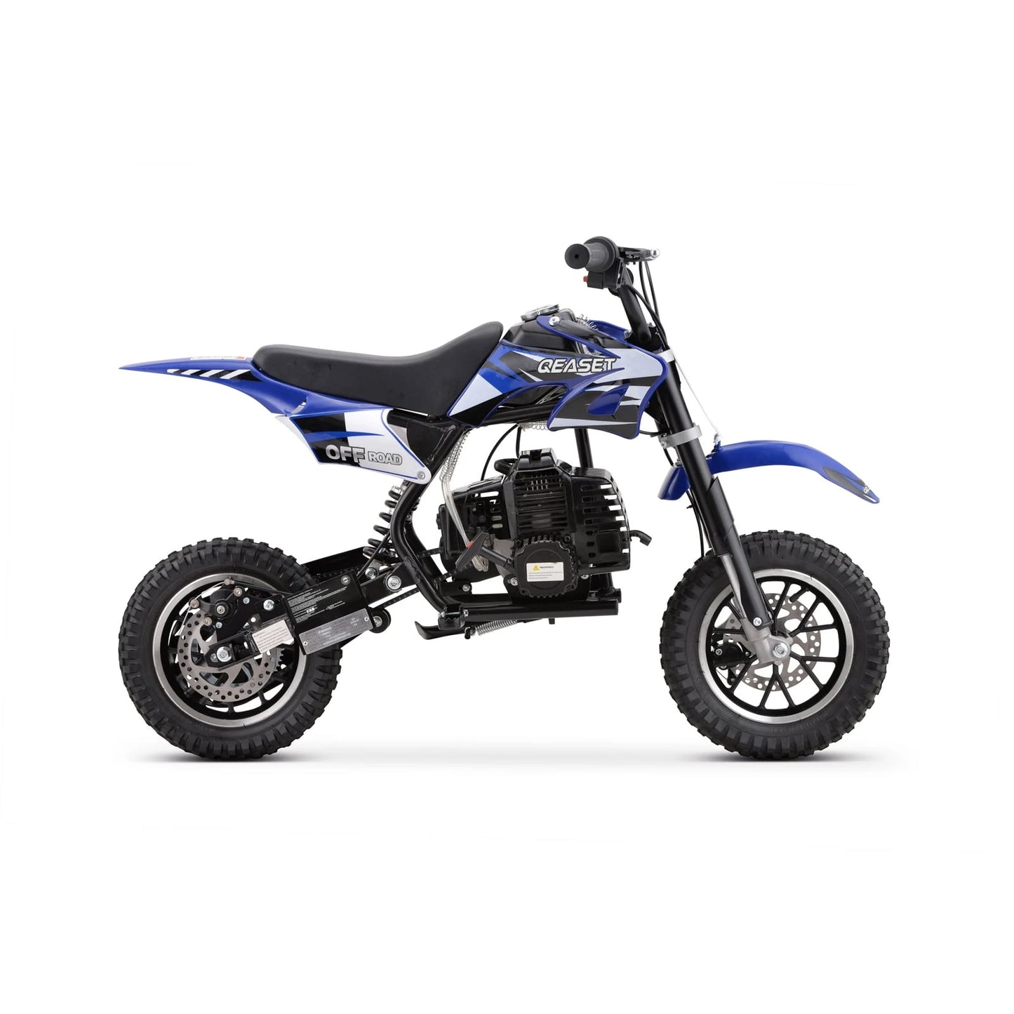 QEASET 49CC Dirt Bike, Gas Powered Mini Bike, Blue