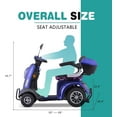 Tcdjtc Mobility Scooters for Seniors & Adult, Off Road Disability Scooter with 400lbs Capacity, Motorized Scooter for Seniors with Rear Trunk, Powered Mobility Scooters 25 Miles 3-Speed Long Range