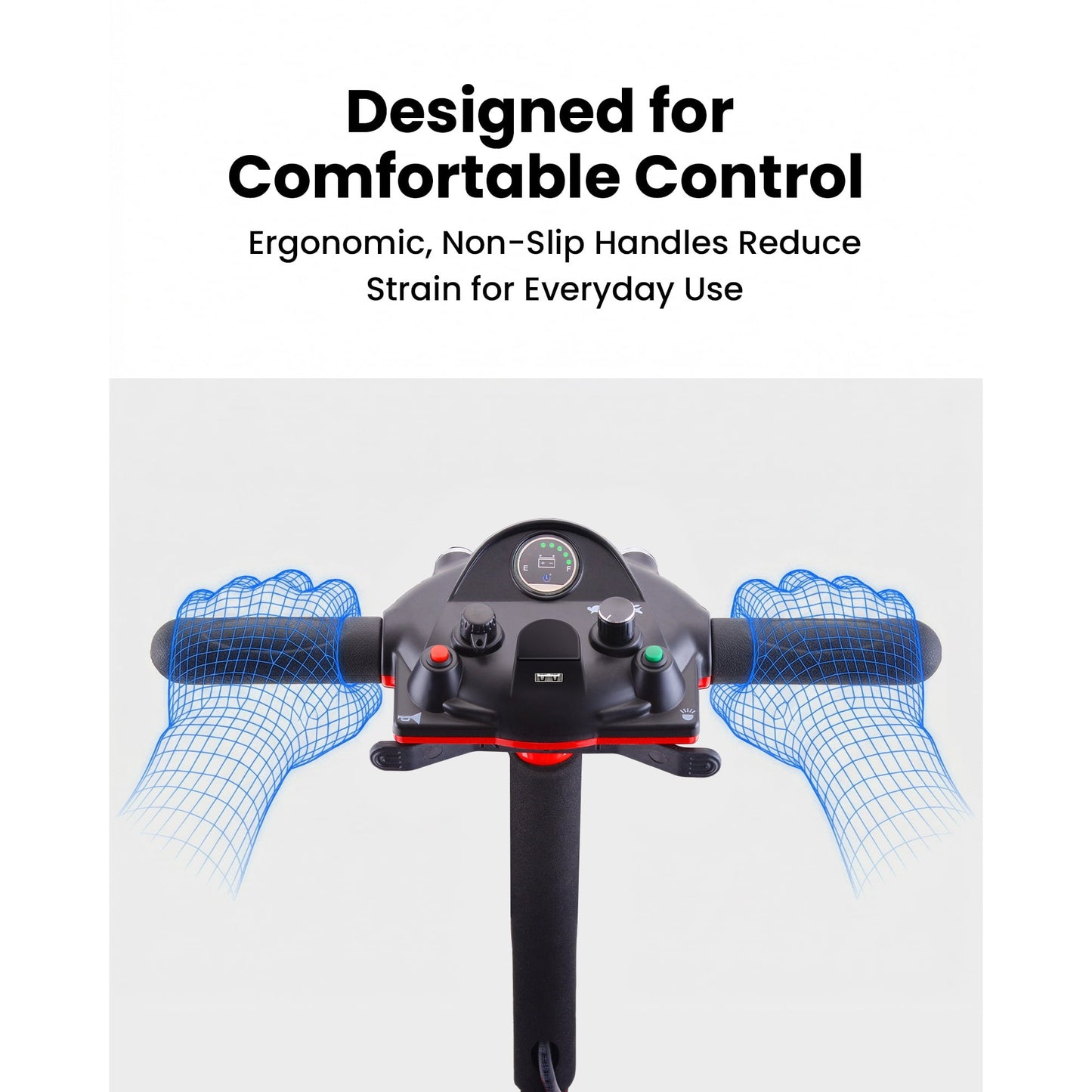 QEASET 4 Wheel Mobility Scooter,Mobility Scooter for Adults, Senior, Electric Powered Chargeable Device for Travel,Mother's Day gift