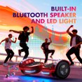 Electric Scooter with Bluetooth Speakers, Hover Off Road Board Electric Scooter with LED Lights & 400W Motor, Kids Scooter with 9MPH Max Speed, Tcdjtc Self-Balance Scooter for Kids