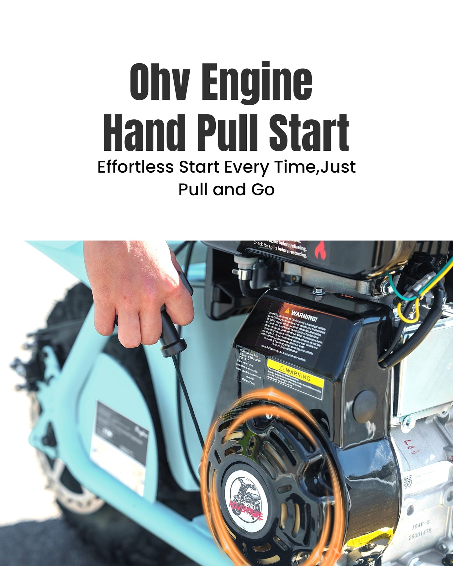 Aoemoe 105cc 4-Stroke Gas Dirt Bike Teal