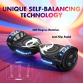 Electric Scooter with Bluetooth Speakers, Hover Off Road Board Electric Scooter with LED Lights & 400W Motor, Kids Scooter with 9MPH Max Speed, Tcdjtc Self-Balance Scooter for Kids