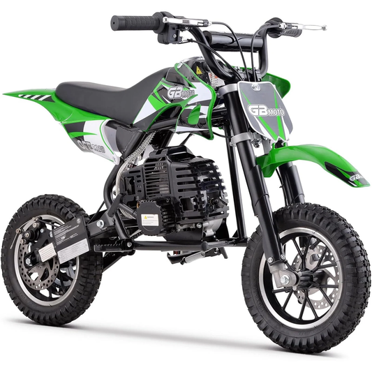 QEASET 49CC Dirt Bike, Mini Bike 2-Stroke Gas Powered off Road with Max Speed 20MPH, Pull Start