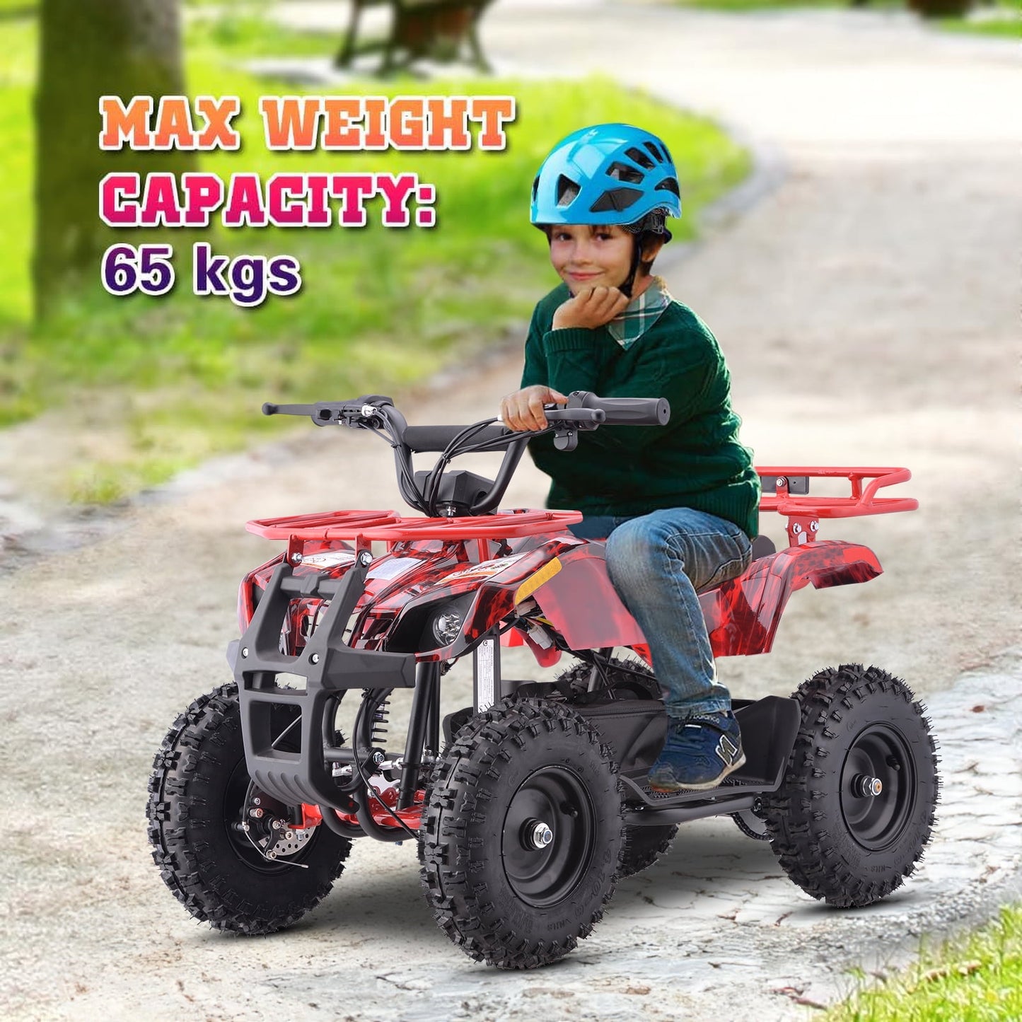 Arshin Kids Outdoor Toys,15 mph Variable Speeds Ride on Toys,500W 36V Electric Vehicles with High-Torque Motor,Parent Control,Spring Suspension,Disc Brake,15 Miles,Perfect Gift(Flame)