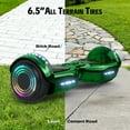 Electric Scooter with Bluetooth Speakers, Tcdjtc Self-Balance Scooter for Kids, Hover Off Road Board Electric Scooter with LED Lights & 400W Motor, Kids Scooter with 9MPH Max Speed