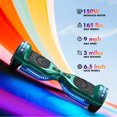 Tcdjtc Hoverboard with Bluetooth and Led Lights, Balance Board for Kids, Kids Outdoor Toys with 9 Mph Max Speed, All Terrain Hoverboard with UL 2272 Safety Standard