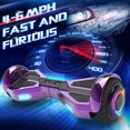 Tcdjtc Hover Self-Balance Scooter for Kids Board, Off Road Electric Scooter with LED Lights & 400W Motor, Electric Scooter with Bluetooth Speakers, Kids Scooter with 9MPH Max Speed
