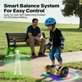 Hover Off Road Board Electric Scooter with LED Lights & 400W Motor, Kids Scooter with 9MPH Max Speed, Electric Scooter with Bluetooth Speakers, Tcdjtc Self-Balance Scooter for Kids
